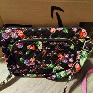 Vera Bradley Black Floral Shoulder Bag